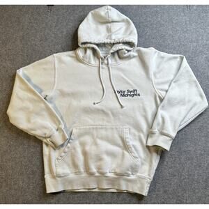 Taylor Swift Midnights Hoodie Size S Light Blue Cotton Polyester *Stains On Cuff